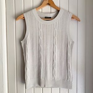 Brooks Brothers Gray Cableknit sweater Vest